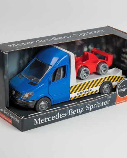 Bring the power and reliability of the legendary Mercedes-Benz Sprinter to your collection!
This detailed tow truck model features realistic design, smooth rolling wheels, and authentic body lines, making it a standout piece for both kids and collectors.