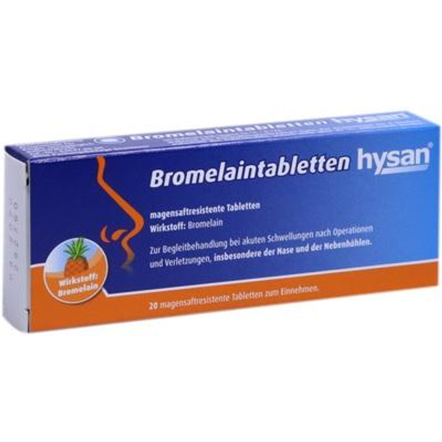Bromelaintabletten hysan® Gastro-Resistant Tablets – 20 Tablets