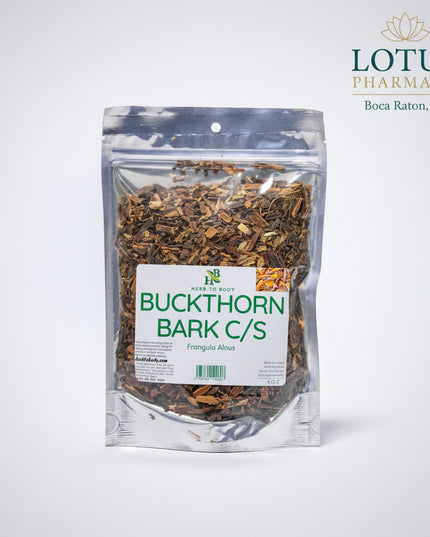 Buckthorn Bark C/S is a traditional herbal product made from cut and sifted buckthorn bark, commonly known as Frangula Bark. The botanical is traditionally used as a stimulant laxative for short-term relief of occasional constipation and to help promote bowel regularity.