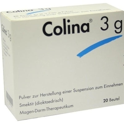 Box of Colina 3 g medication with text on a white background