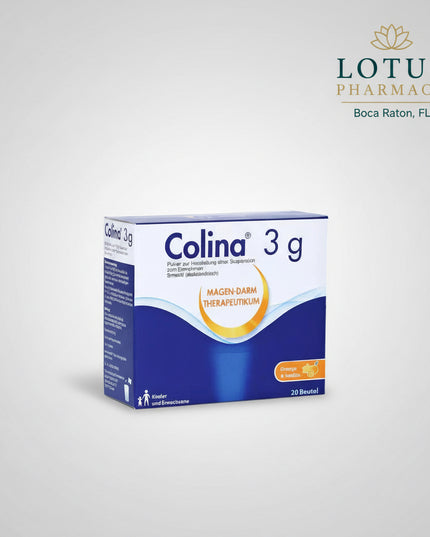 COLINA is a gastrointestinal adsorbent used for short-term management of acute diarrhea and intestinal discomfort. It works by binding toxins, bacteria, and harmful substances in the digestive tract while forming a protective layer on the intestinal mucosa. This helps normalize stool consistency and supports recovery of the gastrointestinal lining.
