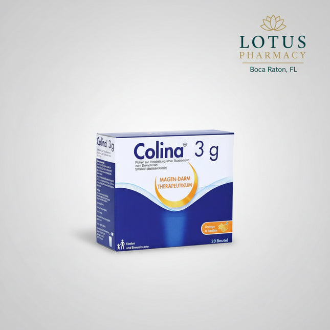COLINA is a gastrointestinal adsorbent used for short-term management of acute diarrhea and intestinal discomfort. It works by binding toxins, bacteria, and harmful substances in the digestive tract while forming a protective layer on the intestinal mucosa. This helps normalize stool consistency and supports recovery of the gastrointestinal lining.
