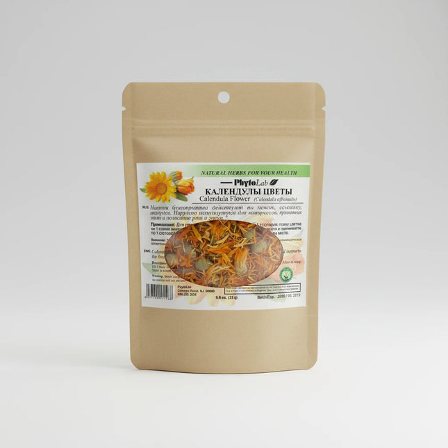Calendula Flower contains dried calendula blossoms (Calendula officinalis), traditionally used in herbal wellness practices for teas, rinses, and topical herbal preparations. Calendula is valued for its soothing botanical properties and has long been used in European herbal traditions for skin, throat, and digestive support.
