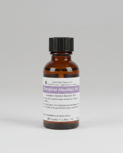 Camphor Solution 10% is a topical preparation designed to provide cooling, soothing relief for minor muscle and joint discomfort. Its stimulating action helps promote local blood circulation, easing tension and supporting relaxation in affected areas.