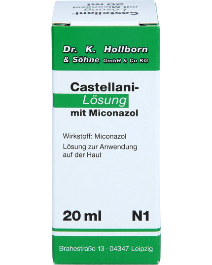 Topical Antifungal & Antiseptic Solution for Fungal Skin Infections
Helps treat superficial fungal infections such as athlete’s foot, candidiasis, and dermatophytosis while providing antiseptic and drying effects.