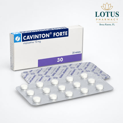 Cavinton Forte is a neurological medicine containing vinpocetine 10 mg per tablet. According to current European product information, it is used in adults for the treatment of chronic cerebral circulation disorders, including conditions following ischemic stroke and vascular dementia, as well as for relieving certain neurological and psychological symptoms associated with impaired cerebral circulation. Some approved labeling also includes chronic vascular disorders of the retina and certain vascular-related