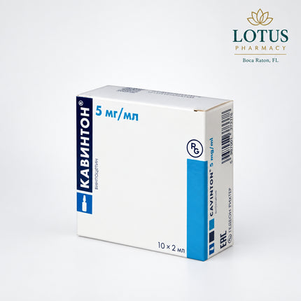 Cavinton is a concentrate for intravenous infusion containing vinpocetine 5 mg/mL. Each 2 mL ampoule contains 10 mg vinpocetine, and each package contains 10 ampoules.&nbsp;

Cavinton is used in adults for certain&nbsp;cerebral circulation disorders, including neurological symptoms associated with cerebrovascular disease and post-stroke conditions. Some approved regional labeling also lists selected chronic vascular disorders of the retina and inner ear.