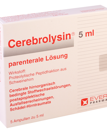 Box of Cerebrolysin with Ever Pharma logo on a white background