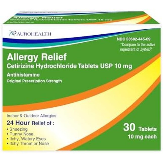 Cetirizine 10 mg Tablets, 30 ct
