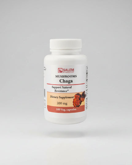 Chaga is a mushroom (Inonotus obliquus) traditionally valued in Northern and Eastern European herbal practice. It is naturally rich in antioxidants and bioactive compounds and is commonly used to support immune balance, metabolic function, and overall vitality.