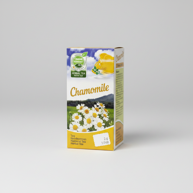 Chamomile Herbal Tea is a gentle, naturally caffeine-free wellness tea known for its calming, digestive, and soothing properties. Rich in natural flavonoids and antioxidants, chamomile has been traditionally used to promote relaxation, restful sleep, digestive comfort, and immune support.