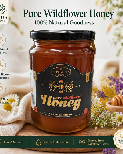 Honinghaus 100% Natural Honey  in Glass Jar, 1000 g