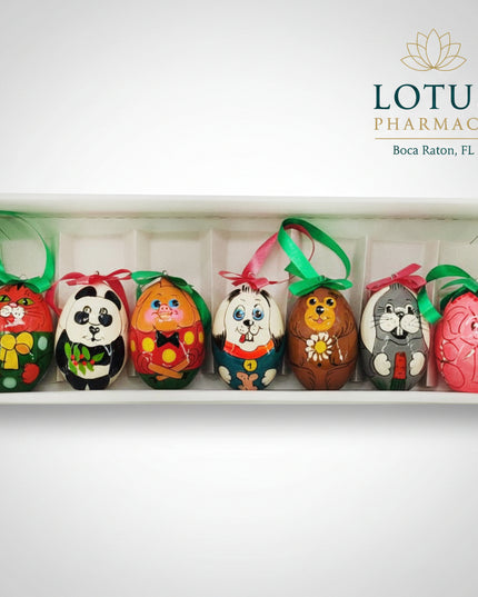 Christmas Tree Decoration. Set of Wooden Toys
