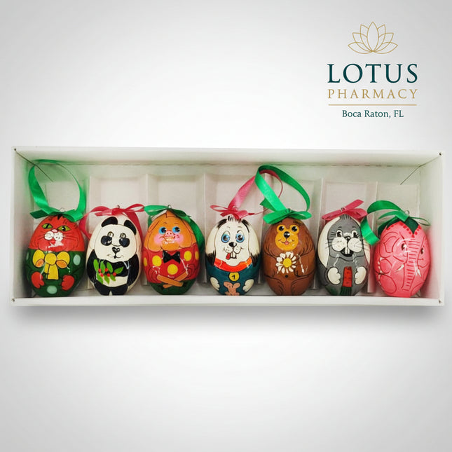 Christmas Tree Decoration. Set of Wooden Toys