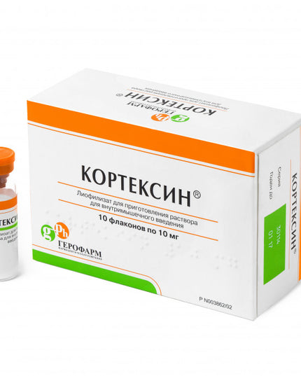 Korteksin packaging with two vials on a white background