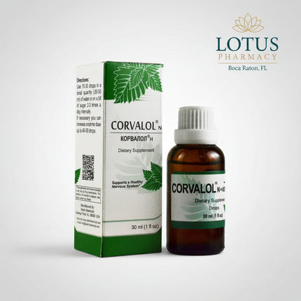 Corvalol N Drops are a traditional oral preparation used to support nervous system balance, relaxation, and relief of stress-related functional symptoms. The formula provides calming and mild antispasmodic effects, helping reduce nervous tension, increased excitability, and difficulty relaxing.

Corvalol N is traditionally used for mild sleep disturbances, nervousness, stress-related autonomic symptoms, and smooth muscle spasms. Its liquid drop format allows convenient dosing and dilution in water.