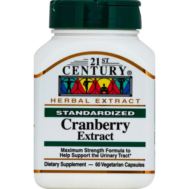 21st Century Cranberry Extract Capsules for Urinary Tract Health & Antioxidant Support – 60 Capsules
