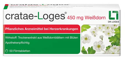 Cratae-Loges® 450 mg is a German herbal medicinal product containing a highly concentrated extract of hawthorn leaves and flowers (Crataegus). Hawthorn has been traditionally used for centuries to support heart and circulatory function.

This formulation is intended for adults experiencing mild age-related decline in cardiac performance and reduced exercise tolerance. It helps support circulation and cardiovascular function in individuals with NYHA Stage II functional heart insufficiency, such as fatigue du