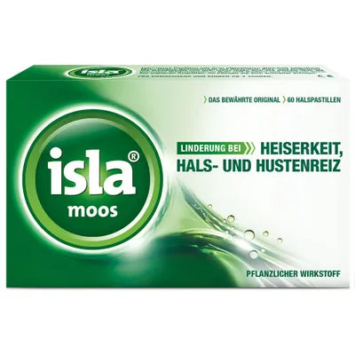 Isla Moos 60 throat lozenges