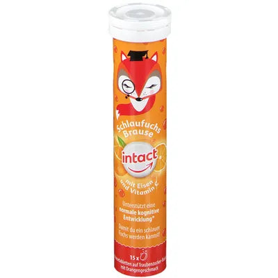 INTACT With iron and vitamin C with orange flavor 15 tablets