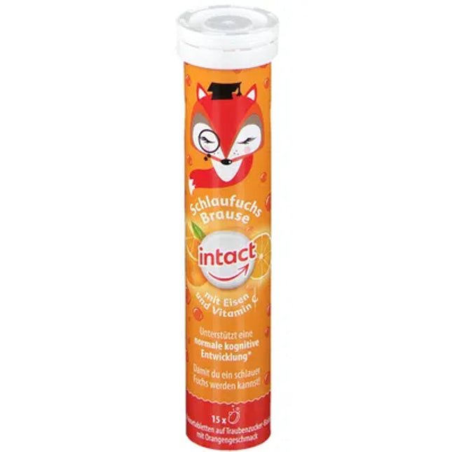 INTACT With iron and vitamin C with orange flavor 15 tablets