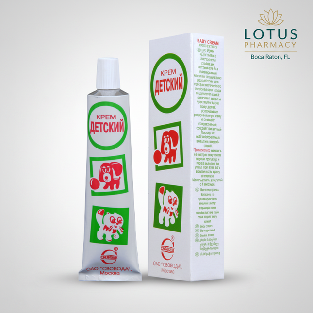 Detski Baby Skin Care Cream by Svoboda is a&nbsp;classic, gentle cream specially formulated to care for delicate and sensitive baby skin. It helps moisturize, soften, and protect the skin from everyday irritants such as dryness, diaper friction, cold weather, and external environmental factors.