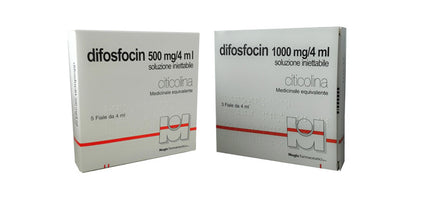 Two boxes of difosfocin medication on a white background