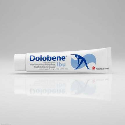 Dolobene IBU Gel is a&nbsp;topical anti-inflammatory and analgesic gel designed to help relieve local muscle and joint discomfort, swelling, and inflammation. It combines the anti-inflammatory action of ibuprofen with complementary components that enhance skin penetration and soothe affected areas. It is commonly used for sports injuries, strains, sprains, bruises, and soft tissue inflammation.