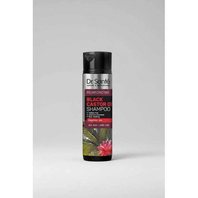 Dr. Sante Black Castor Oil Shampoo is a nourishing cleansing formula designed to help strengthen weakened and damaged hair, improve elasticity, and restore natural shine. Enriched with black castor oil and plant-based conditioning components, the shampoo gently cleanses the scalp while supporting hair structure and moisture balance.