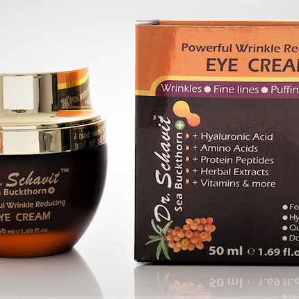 Dr. Schavil eye cream jar and packaging on a white background