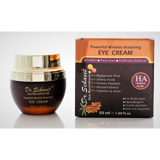 Dr. Schavil eye cream jar and packaging on a white background