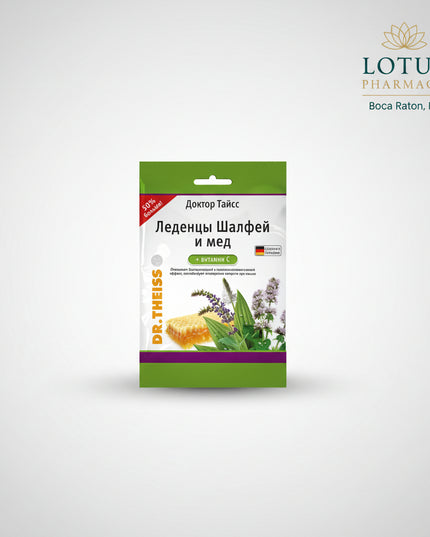 Dr. Theiss Cough Drops with Vitamin C (Леденцы от кашля с витамином C Доктор Тайсс) are herbal lozenges designed to provide soothing care for the throat and upper respiratory tract during periods of coughing, hoarseness, throat irritation, and discomfort.