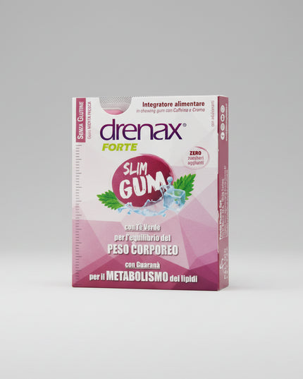 Drenax Forte Slim Gum is a&nbsp;chewing gum–based dietary supplement formulated to support weight control and lipid metabolism. Its convenient gum format makes it easy to use throughout the day, especially for those with an active lifestyle.