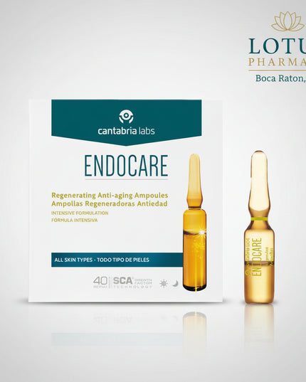 ENDOCARE SCA 40 Ampoules are an intensive anti-aging facial treatment from Cantabria Labs, formulated to help improve the appearance of wrinkles, fine lines, firmness, elasticity, and overall skin texture.

The concentrated formula features SCA® Growth Factor Technology, together with vitamins C and E and moisturizing Hydrosystems. According to Cantabria Labs, these actives help support the skin's collagen, elastin, and hyaluronic-acid matrix, leaving the complexion looking smoother, softer, and firmer.