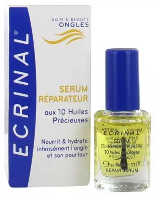 Ecrinal nail repair serum with packaging on a white background