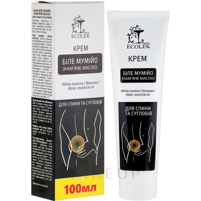 Ekolek White Mumiyo Body Cream 100 ml | Restorative Joint, Back & Body Comfort Cream
