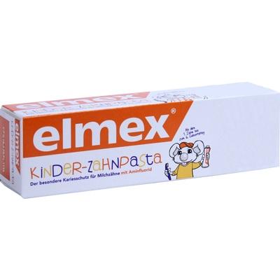 Elmex® Children's Toothpaste is specially developed for children aged 2 to 6 years to provide effective protection for primary (baby) teeth. The formula contains amine fluoride (Olaflur) and 1,000 ppm fluoride, which helps strengthen tooth enamel, remineralize early enamel damage, and protect against cavities. Its mild taste makes brushing pleasant for children while supporting healthy oral hygiene habits from an early age.
