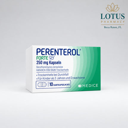 Enterol® / Perenterol® Forte is a&nbsp;probiotic medicinal yeast preparation designed to support digestive health by restoring the natural balance of intestinal flora. Each capsule contains a precise dose of Saccharomyces boulardii CNCM I-745, a clinically studied probiotic yeast known for its ability to help manage and prevent diarrhea and support gut integrity.