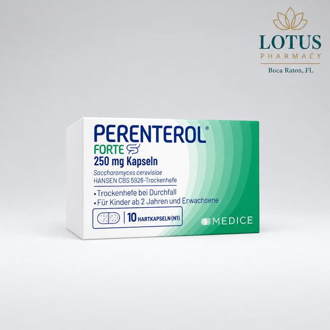 Enterol® / Perenterol® Forte is a&nbsp;probiotic medicinal yeast preparation designed to support digestive health by restoring the natural balance of intestinal flora. Each capsule contains a precise dose of Saccharomyces boulardii CNCM I-745, a clinically studied probiotic yeast known for its ability to help manage and prevent diarrhea and support gut integrity.