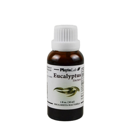 Bottle of PhytoLab Eucalyptus tincture on a white background