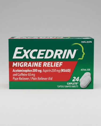 Excedrin® Migraine Pain Reliever – 24 Coated Caplets (Haleon)