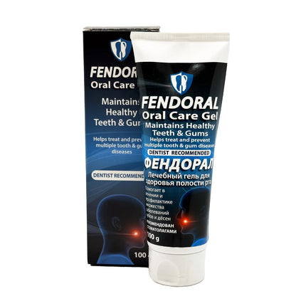 Fendoral Oral Care Gel packaging on a white background
