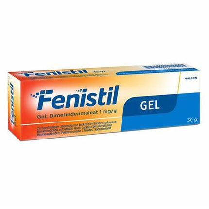 Fenistil gel packaging on a white background