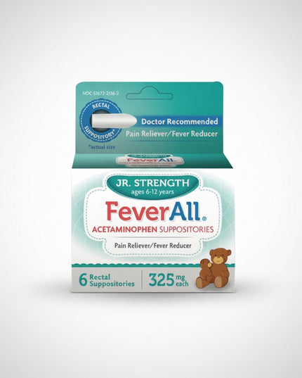 FeverAll® Acetaminophen Rectal Suppositories - 6 Suppositories