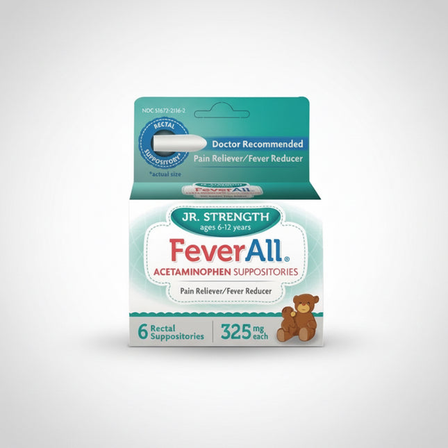 FeverAll® Acetaminophen Rectal Suppositories - 6 Suppositories