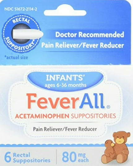 FeverAll, FeverAll 80 mg, Acetaminophen Suppositories, Rectal Suppositories, Fever Reducer, Pain Reliever, Infant Fever Relief, Children's Fever Relief, Acetaminophen 80 mg, Pediatric Acetaminophen, Baby Care, Infant Care, Fever Management, Pain Management, Children's Health, Alternative To Oral Medication, Family Wellness, Acetaminophen Rectal, Children's Medicine, ФеверАлл, Ацетаминофен Свечи, Ректальные Суппозитории, Жаропонижающее Для Детей, Ацетаминофен 80 мг, Детское Здоровье, Уход За Младенцами, Feve