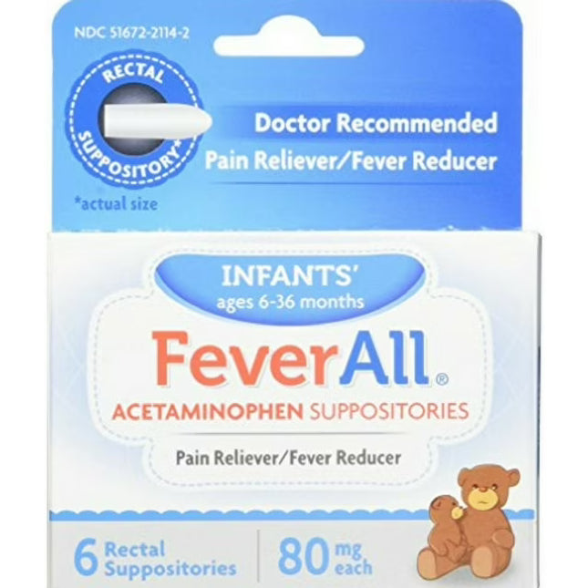 FeverAll, FeverAll 80 mg, Acetaminophen Suppositories, Rectal Suppositories, Fever Reducer, Pain Reliever, Infant Fever Relief, Children's Fever Relief, Acetaminophen 80 mg, Pediatric Acetaminophen, Baby Care, Infant Care, Fever Management, Pain Management, Children's Health, Alternative To Oral Medication, Family Wellness, Acetaminophen Rectal, Children's Medicine, ФеверАлл, Ацетаминофен Свечи, Ректальные Суппозитории, Жаропонижающее Для Детей, Ацетаминофен 80 мг, Детское Здоровье, Уход За Младенцами, Feve