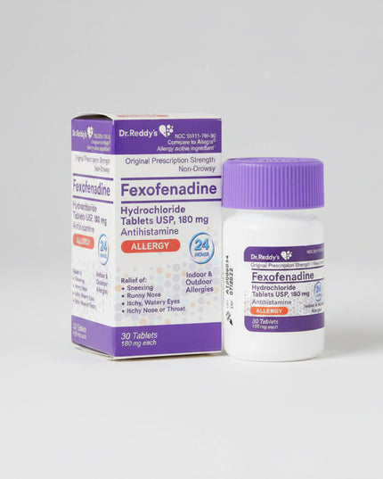 Dr Reddy's, Dr Reddys, Fexofenadine, Fexofenadine Hydrochloride, Fexofenadine 180 mg, Allergy Relief, Antihistamine, Non Drowsy Allergy Relief, 24 Hour Allergy Relief, Seasonal Allergies, Hay Fever, Allergic Rhinitis, Indoor Allergies, Outdoor Allergies, Sneezing Relief, Runny Nose Relief, Itchy Eyes Relief, Itchy Throat Relief, Allegra Alternative, Allergy Medicine, Respiratory Health, Доктор Реддис, Фексофенадин, Фексофенадин 180 мг, Антигистаминный Препарат, Аллергия, Сезонная Аллергия, Поллиноз, Аллерги