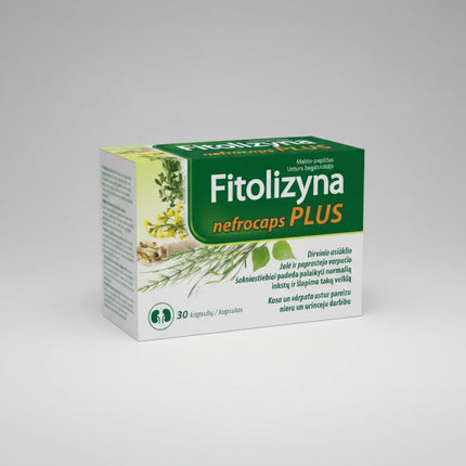 Fitolizyna Nefrocaps Plus is a dietary supplement formulated to support kidney and urinary tract health. It contains a blend of seven concentrated herbal extracts, standardized for flavonoid content, traditionally used to promote normal urinary function, support fluid balance, and help maintain comfort of the urinary system.

This formula is designed for adults seeking natural support for the kidneys and urinary tract, especially during periods of increased load, mild discomfort, or as part of ongoing urina
