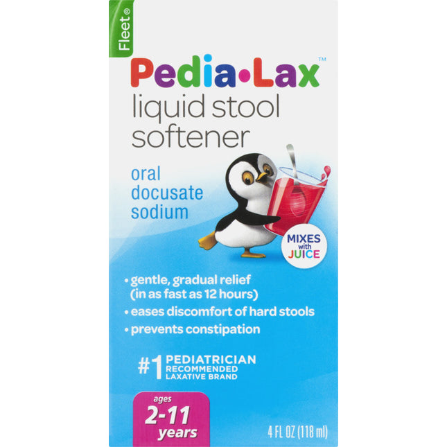 Fleet Pedia-Lax Liquid Stool Softener – 3 fl oz (89 mL)